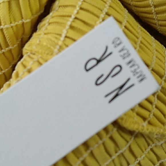 NSR Beautiful  little dress yellow mustard women size  M  nwt - Picture 8 of 8